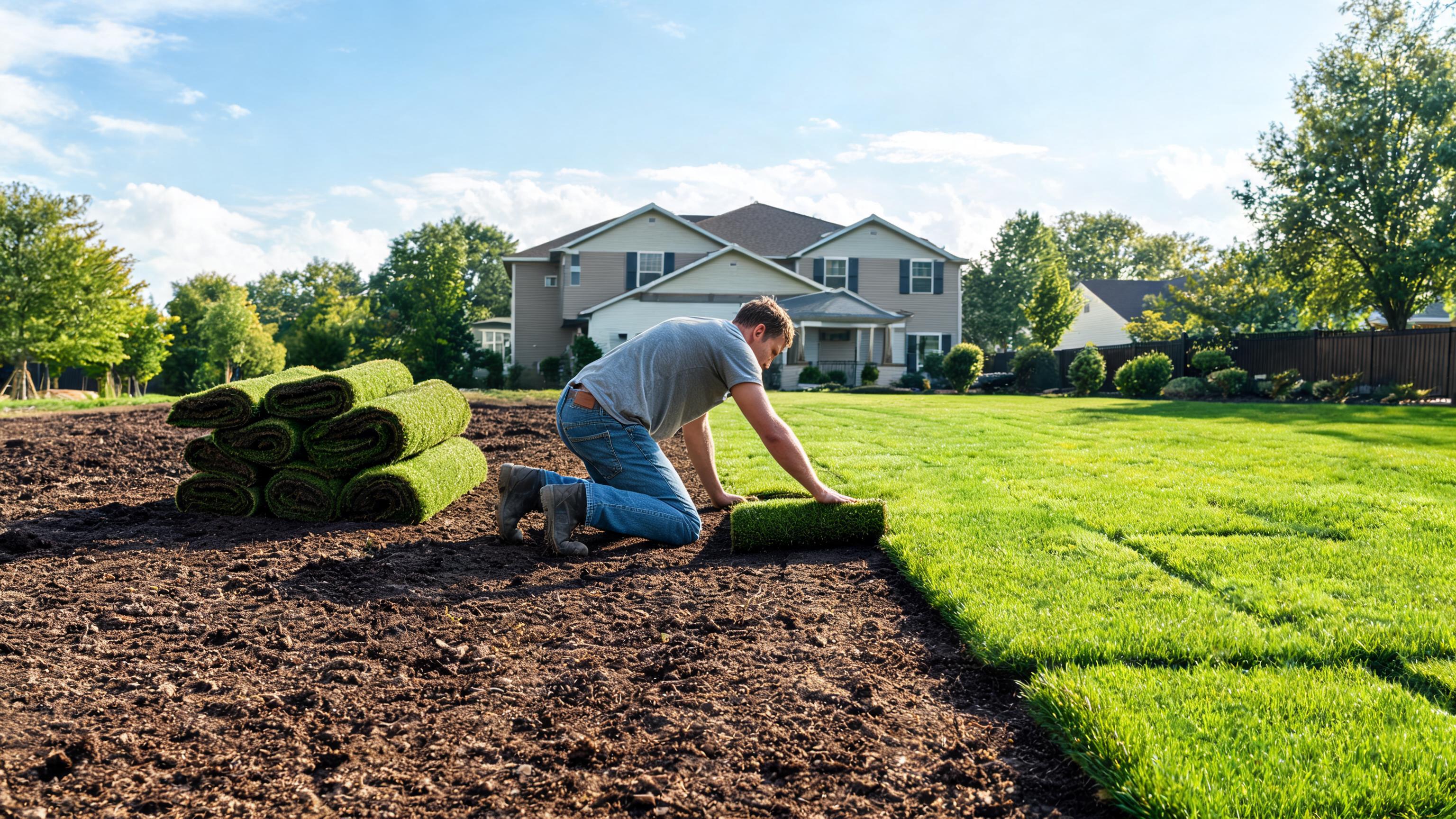 Planting & Sod Installation in progress