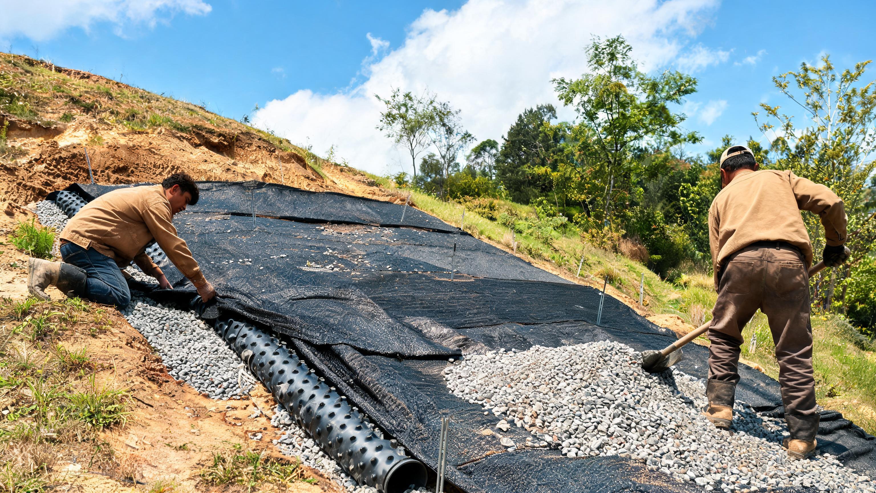 Drainage & Erosion Control in progress